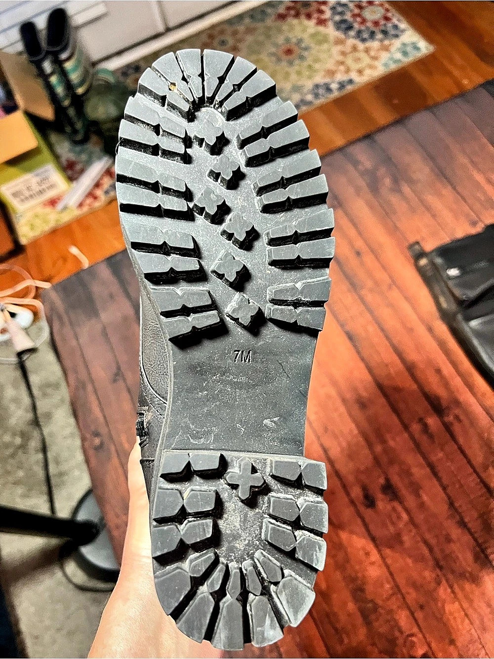 Dolls Kill Obsidian Pocket Knee High Combat Boots (7M) - Picture 4 of 8